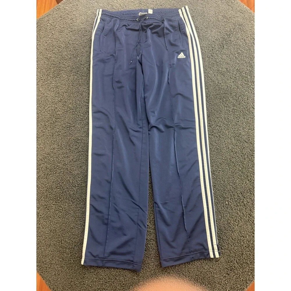 VINTAGE Adidas Pants Mens Extra Large Blue Firebird Sweatpants Tricot Track